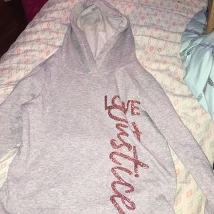 Rose gold and grey justice hoodie